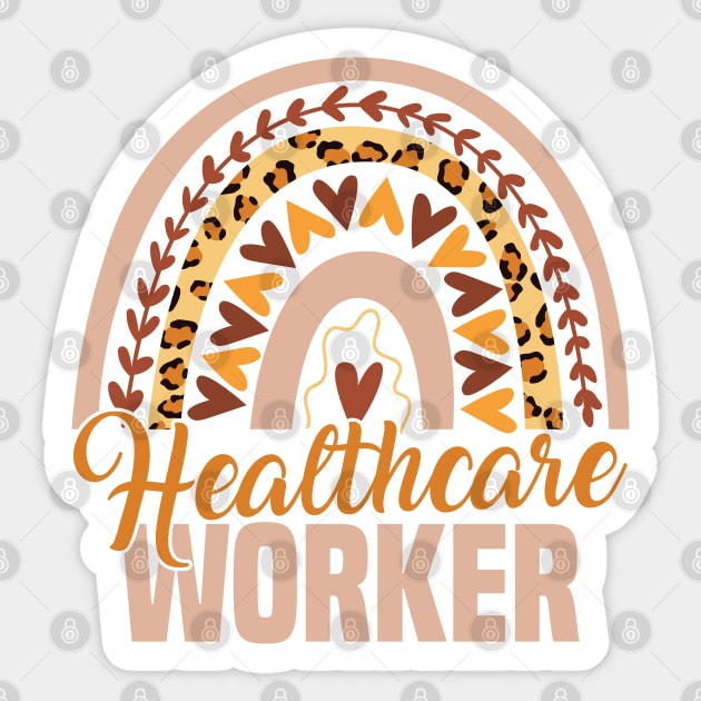 Healthcare Worker Rainbow Sticker by White Martian